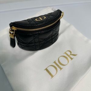 Dior Caro Half-Moon Coin Purse